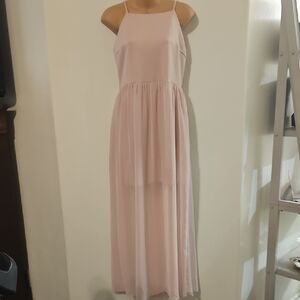 Sweet Storm Blush Pink Spaghetti-Strap Maxi Dress Size M